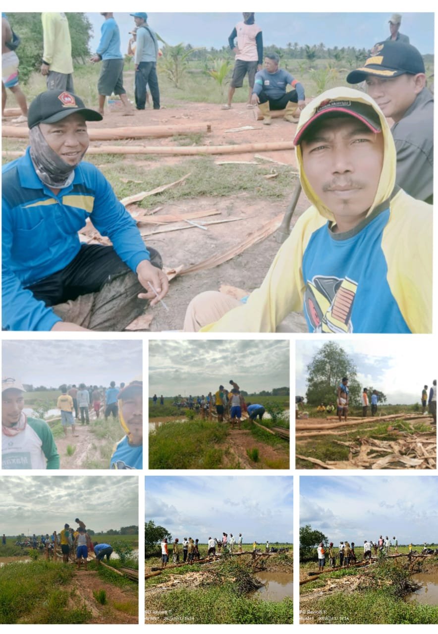 Antusias 3 Pemerintah Desa Dalam Pembangunan Jembatan Jalan Poros Lingkungan Kecamatan Muara Telang