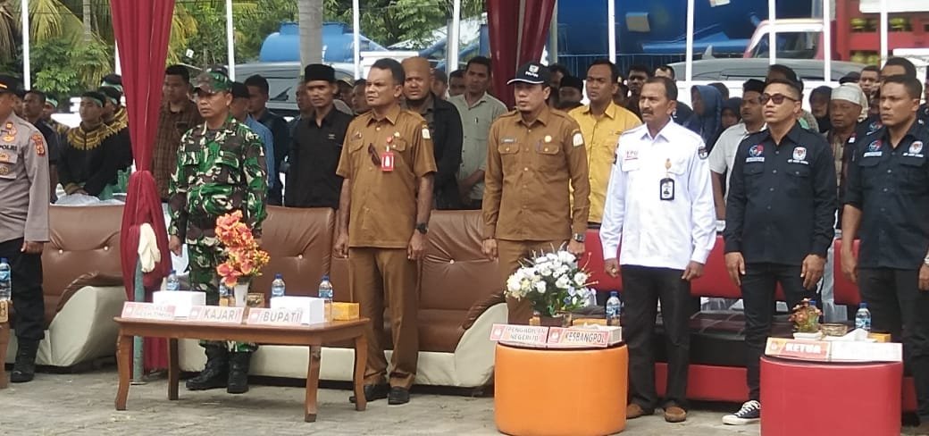 Estafet Kirab Pemilu 2024 Disambut KIP Aceh Timur