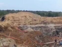 Pesisir Pantai Penganak Desa Air Gantang di Hajar Penambang Timah Diduga Illegal