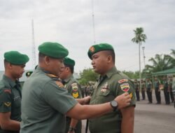 Danrem 022/PT Lantik Personel Yang Naik Pangkat