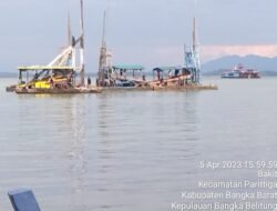 Aktivitas Tambang Timah Apung Tanjung RU Bakit Masih Berjalan Dengan Lancar