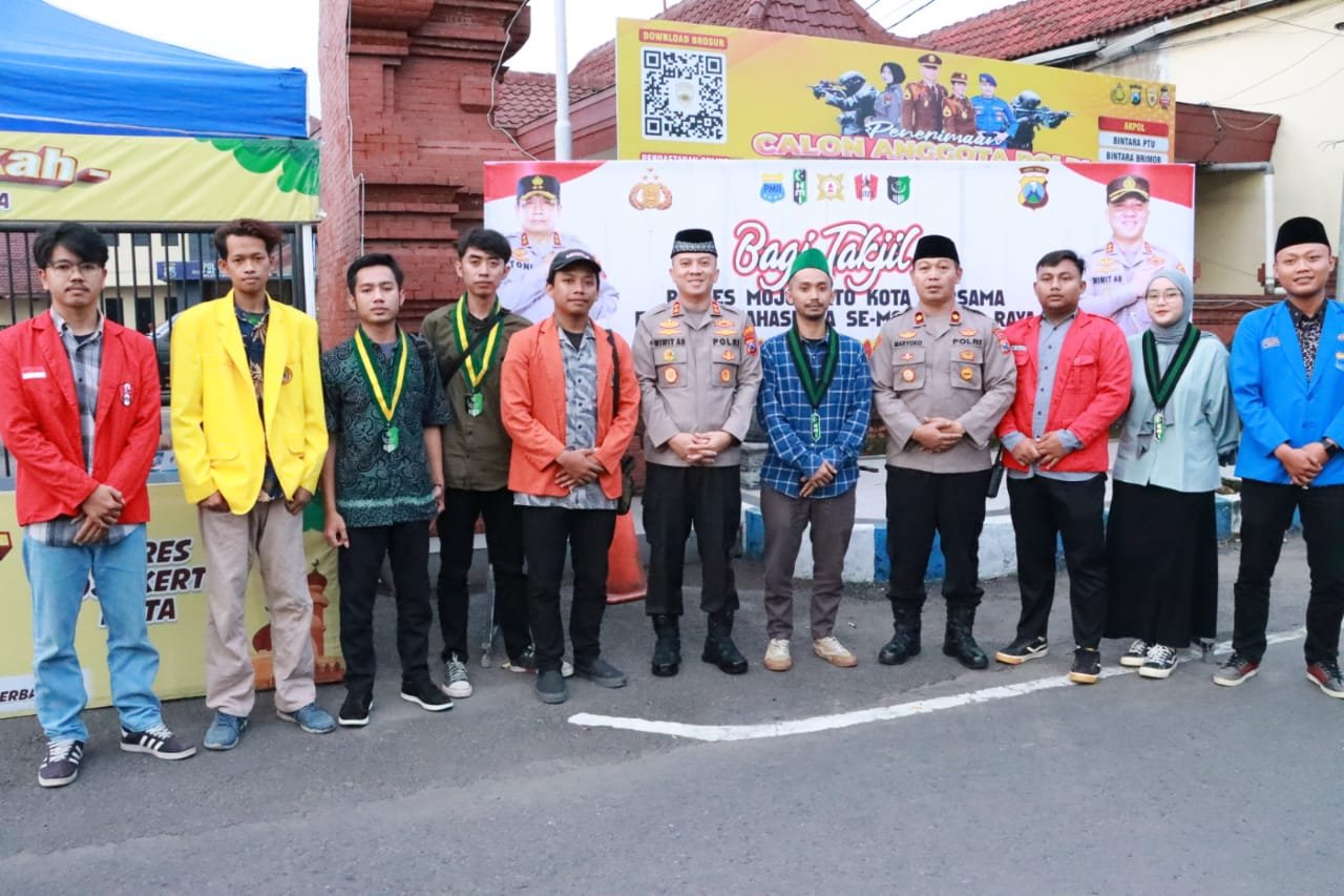 Jaga Harkamtibmas, Kapolresta Mojokerto Silaturahmi dengan Mahasiswa