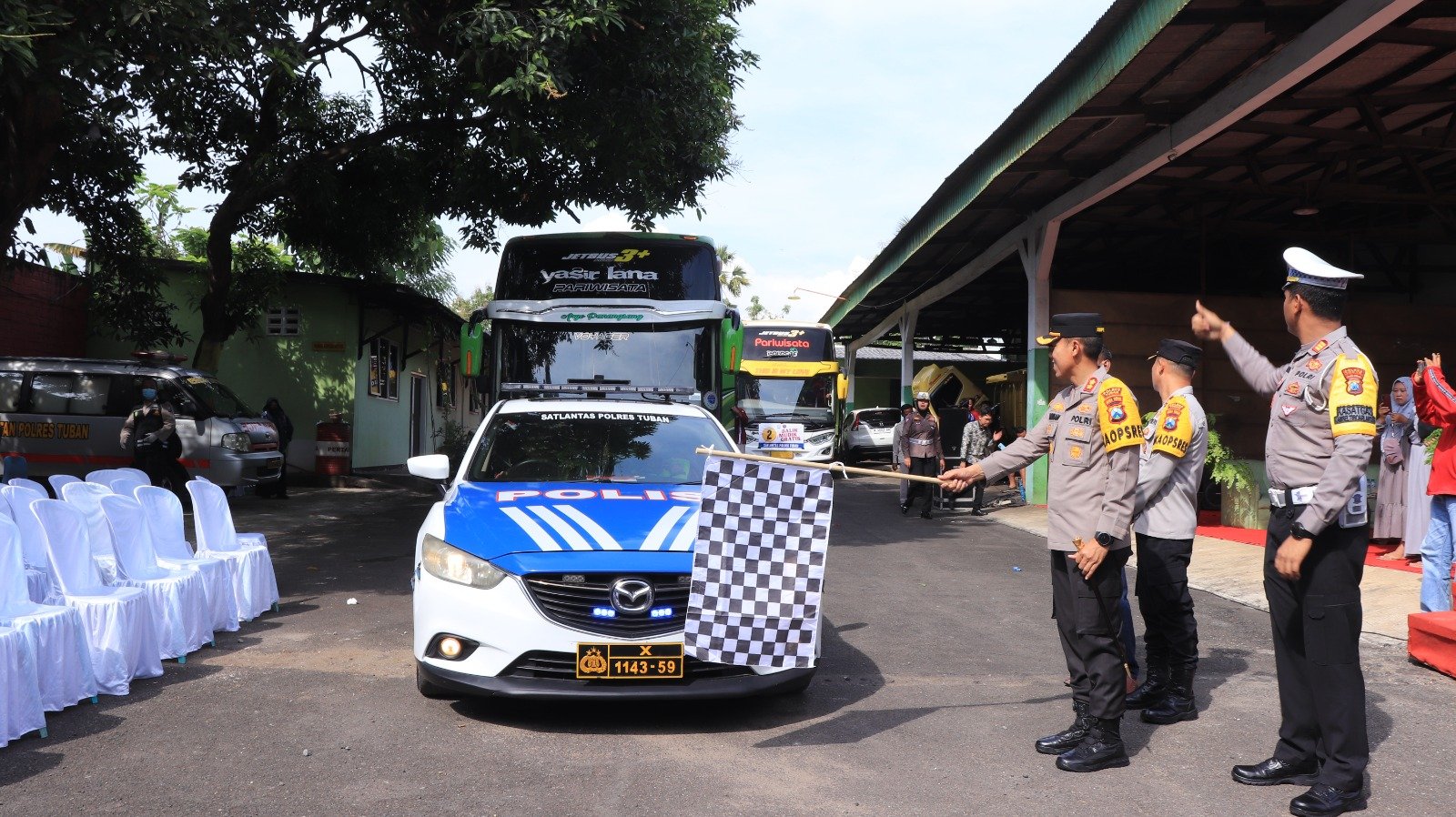 Polda Jatim Gelar Balik Mudik Gratis, Polres Tuban Berangkatkan 175 Pemudik Tujuan Jakarta