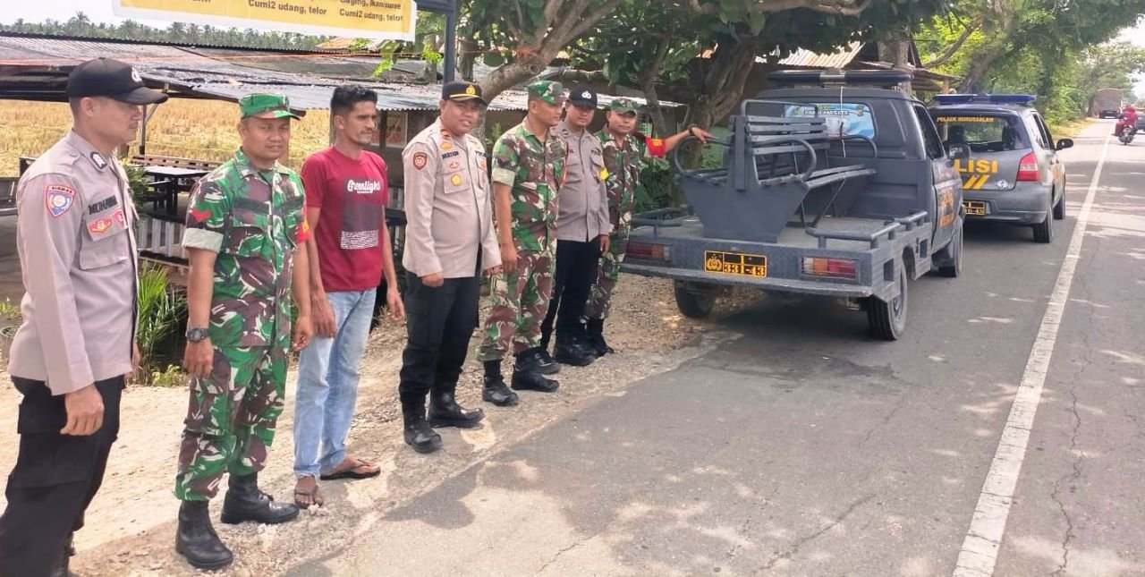 Perkuat Sinergitas Dalam Jaga Kamtibmas, Polsek Nurussalam dan Koramil 09 Gelar Patroli Bersama