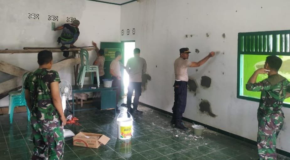 Polsek Pulau Panggung Dan TNI, Korve Hingga Percantik Aula Markas Koramil