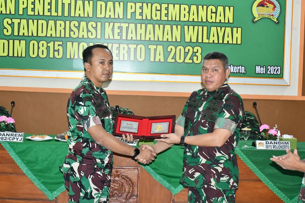 Kodim 0815/Mojokerto Terima Kunjungan Tim Litbang Pusterad