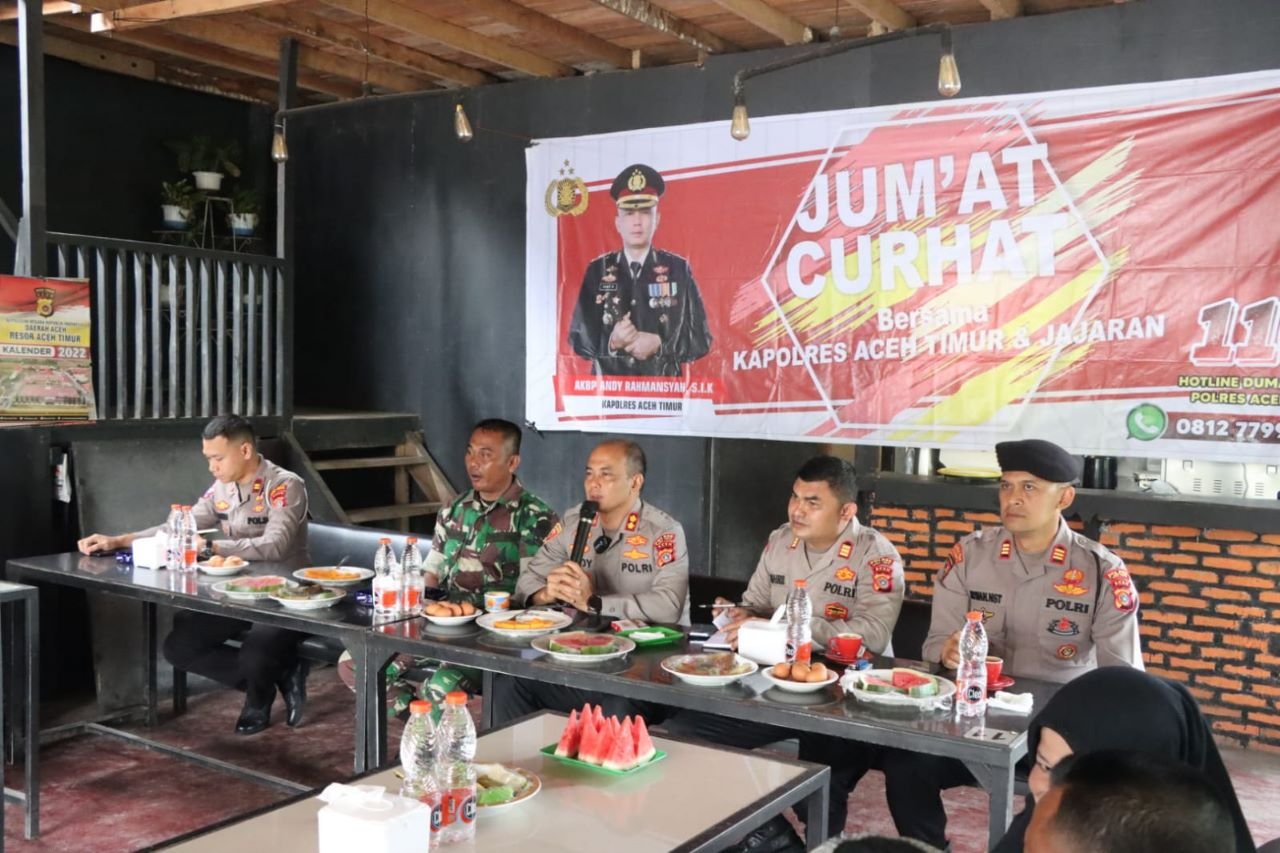 Jum’at Curhat di Darul Aman, Ini Harapan Tokoh Masyarakat Kepada Kapolres Aceh Timur