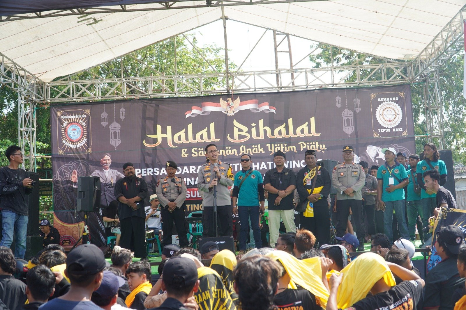 Polisi RW Hadir, Halal Bi Halal PSH Winongo Ponorogo Berjalan Tertib dan Aman