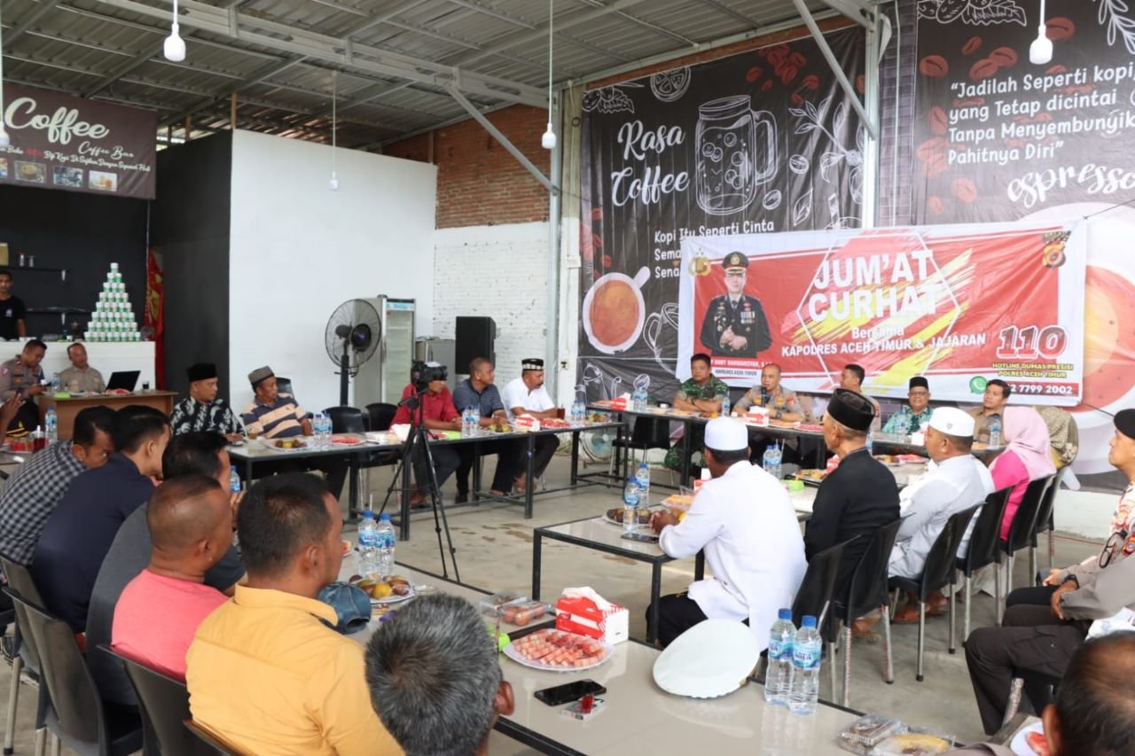 Jumat Curhat: Kapolres Aceh Timur Dengarkan dan Sikapi Keluh Kesah Masyarakat Ranto Peureulak
