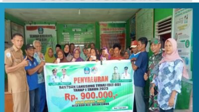 Kades Desa Bori Salurkan BLT Tahap I Tahun 2023