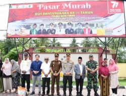 Hari Bhayangkara Ke-77, Polres Aceh Timur Gelar Pasar Murah