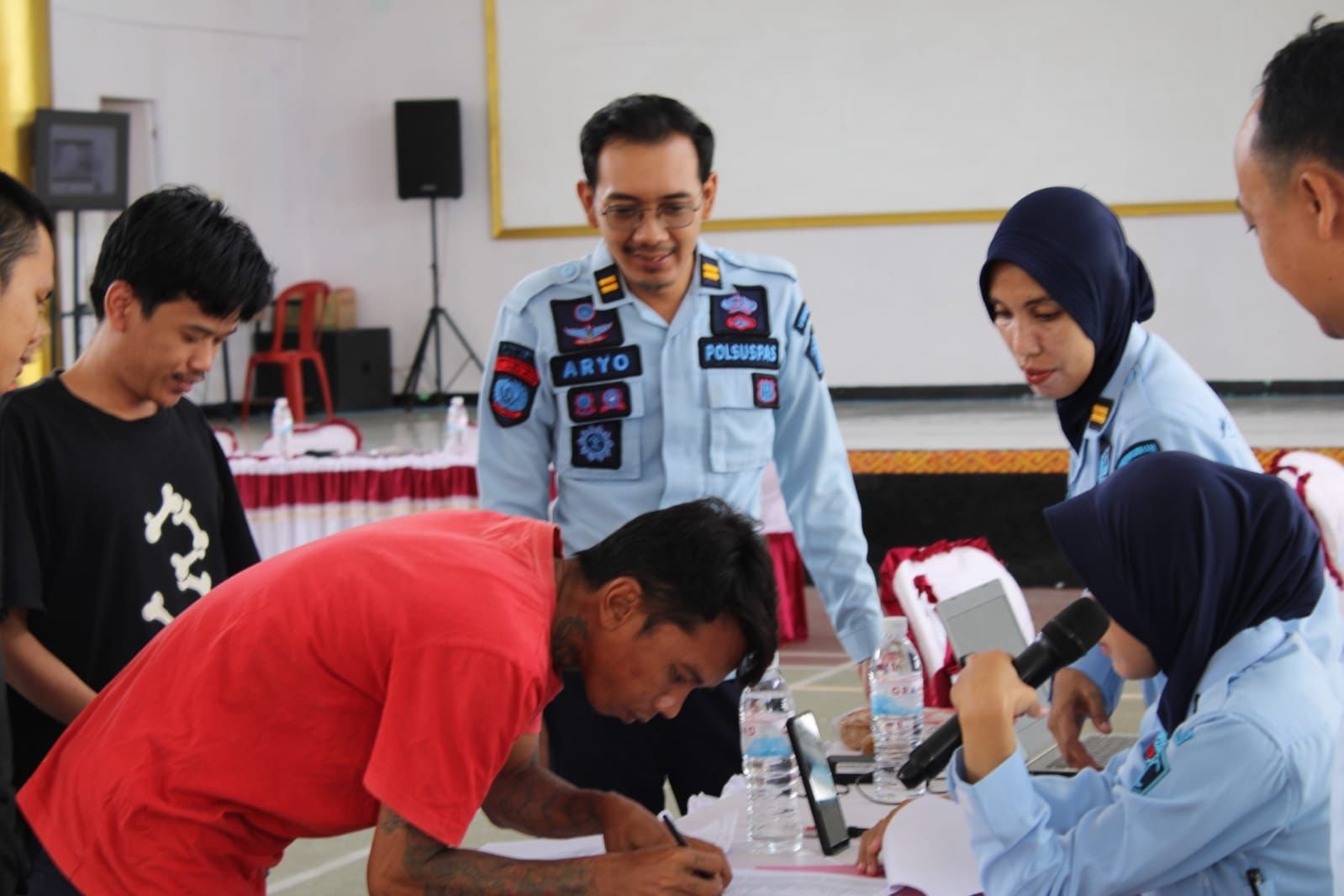 Pastikan Berjiwa Sehat Dan Bebas TBC, Lapas Kotaagung Bersama Puskesmas Negara Batin Gelar Skrining Bagi WBP
