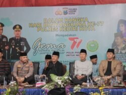 Jelang Hari Bhayangkara ke-77, Polres Kediri Kota Gelar Dzikrul Ghofilin Bersama Ribuan Jama’ah