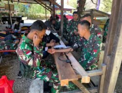 Yonif 721/Makkasau Bersinergi di HUT Bhayangkara ke-77