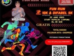Polda Lampung Adakan Bhayangkara Run Presisi 2023, Dalam Menyambut Hari Bhayangkara Ke- 77