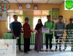 Realisasikan BLT Dana Desa Tahap II Kepada 25 KPM, Pemerintah Desa Damar Wulan Berharap Bisa Digunakan Sebaik- baiknya