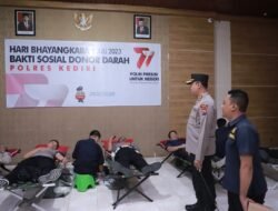 Polres Kediri Gelar Bakti Kesehatan Peringati Hari Bhayangkara ke- 77