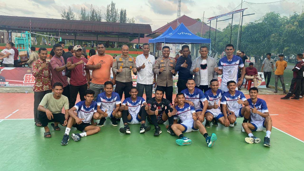 Polsek Nurussalam Dan idi Cut Masuk final Bola Voli HUT Bhayangkara Ke- 77