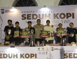 Polres Bondowoso Bangkitkan UMKM Gelar Kompetisi Seduh Kopi di Hari Bhayangkara ke 77