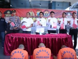 Polres Kediri Amankan Lima Oknum Pesilat Tersangka Kasus Pengeroyokan di Ngasem