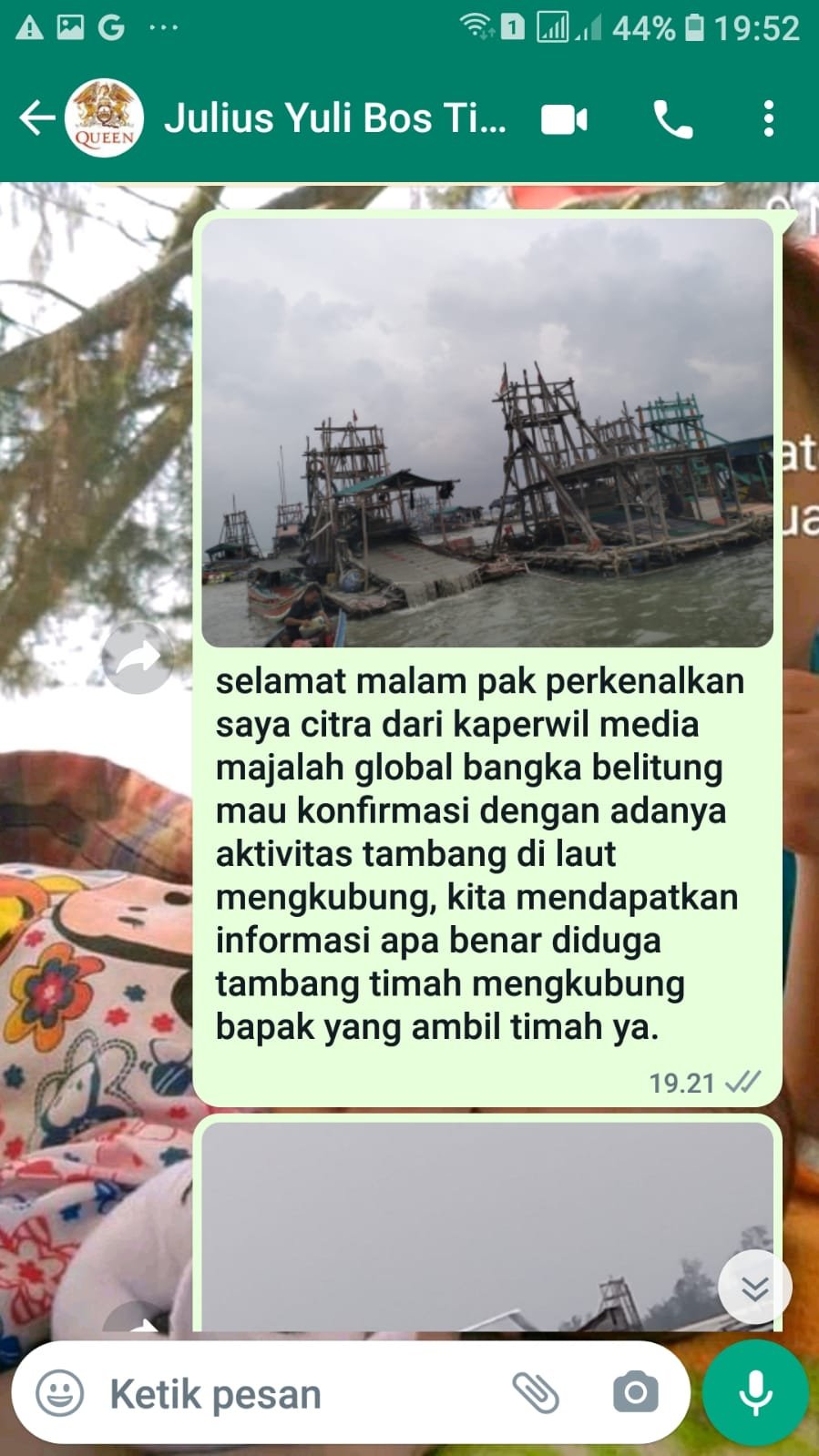 Tambang Timah Dilaut Mengkubung Kebal Dengan Namanya Hukum