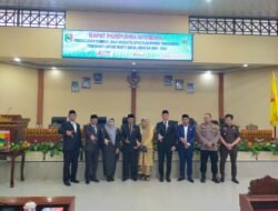 Rapat Paripuna DPRD Kabupaten Tanggamus Dalam Rangka Penyampaian persetujuan Dan Pendapatan Akhir Kepala Daerah