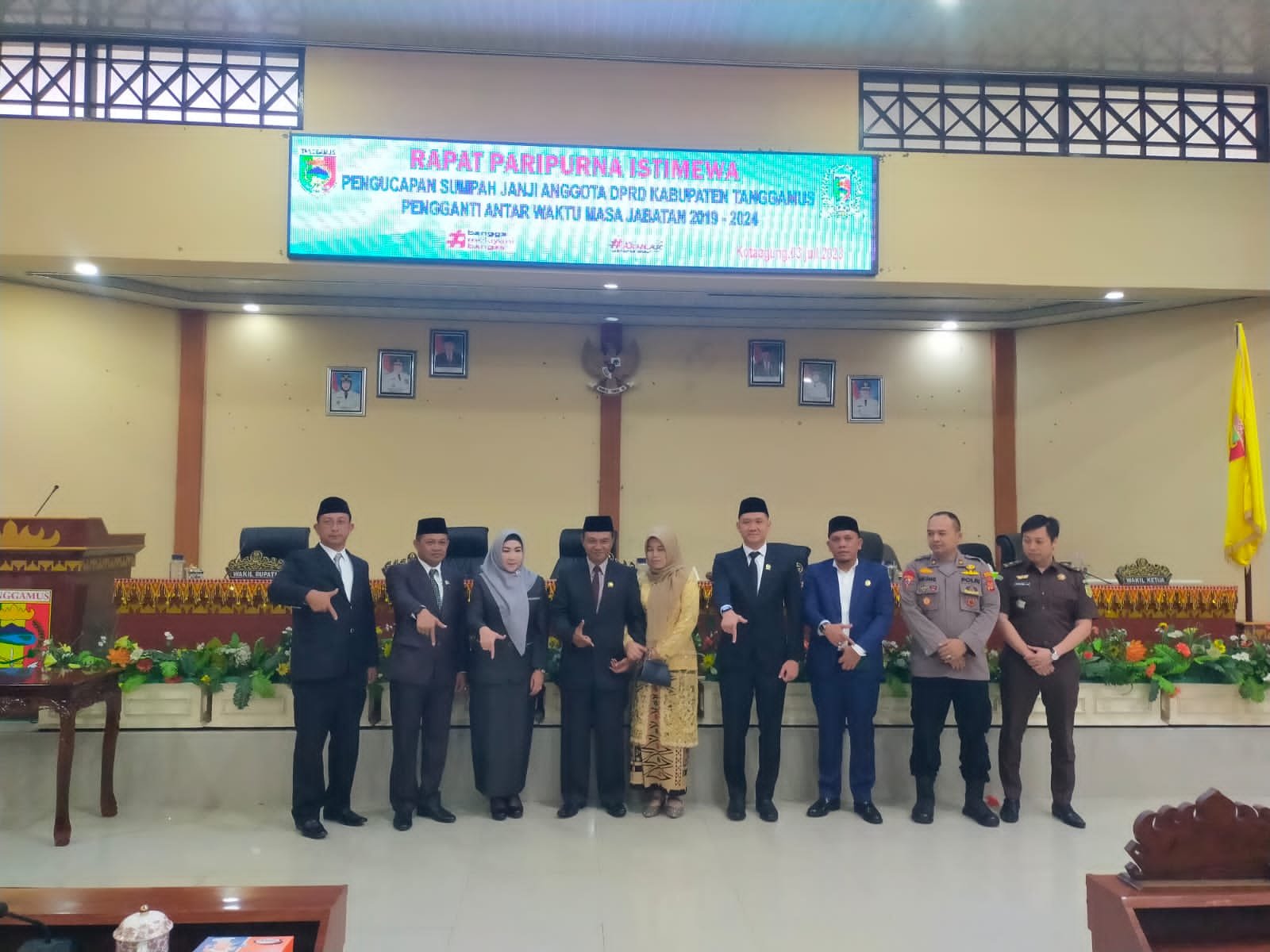 Rapat Paripuna DPRD Kabupaten Tanggamus Dalam Rangka Penyampaian persetujuan Dan Pendapatan Akhir Kepala Daerah