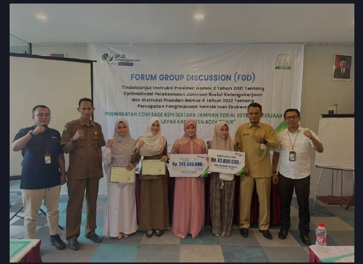 BPJamsostek Bersama Pemkab Aceh timur Sepakat Menekan Kemiskinan Esktrim