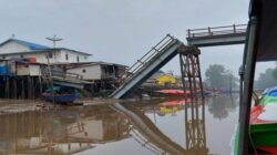 Menggangu Arus Pelayaran, Warga Kecamatan Makarti Jaya Harapkan Perhatian Pemerintah Terkait Pembersihan Sisa Material Jembatan
