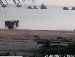 Pesisir Pantai Dusun Jungku Desa Air Putih Dihajar Penambang Timah Illegal