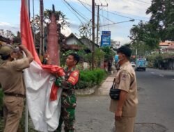 Babinsa Banjarangkan Sulap Jalan Desa Bernuansa Patriotisme dan Nasionalisme