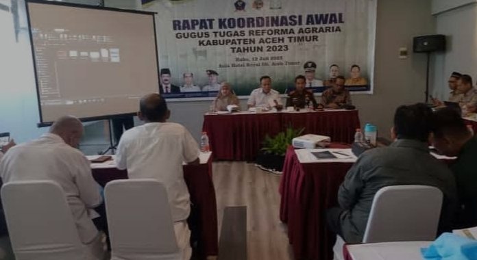 Sekda Aceh Timur Buka Rakor Gugus Tugas Reforma Agraria