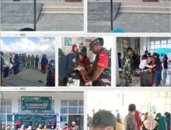 HUT TNI Ke 78, Kodim 1509/Bacan Bersama Yayasan Asy Syifa RSUD/Labuha Gelar BSM Di Puskes Jiko