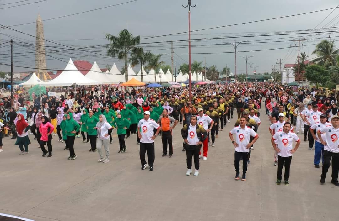 Wabup Hairan Ikuti Senam Bersama Haornas ke-40 dan HUT TNI ke-78