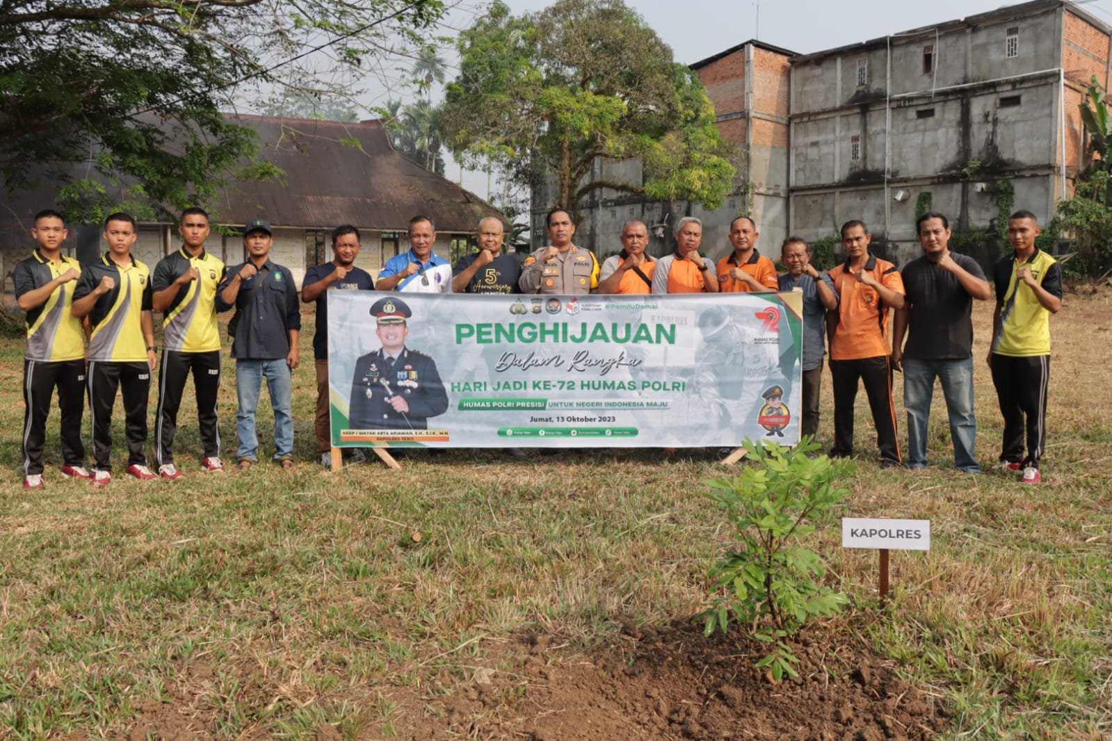 Penghijauan Dalam Rangka Peringatan Hari Jadi Humas Polri ke-72 Tahun 2023 Polres Tebo