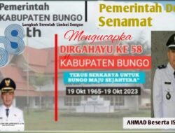 Pemerintah Dusun Senamat Mengucapkan Dirgahayu Ke-58 Kabupaten Bungo