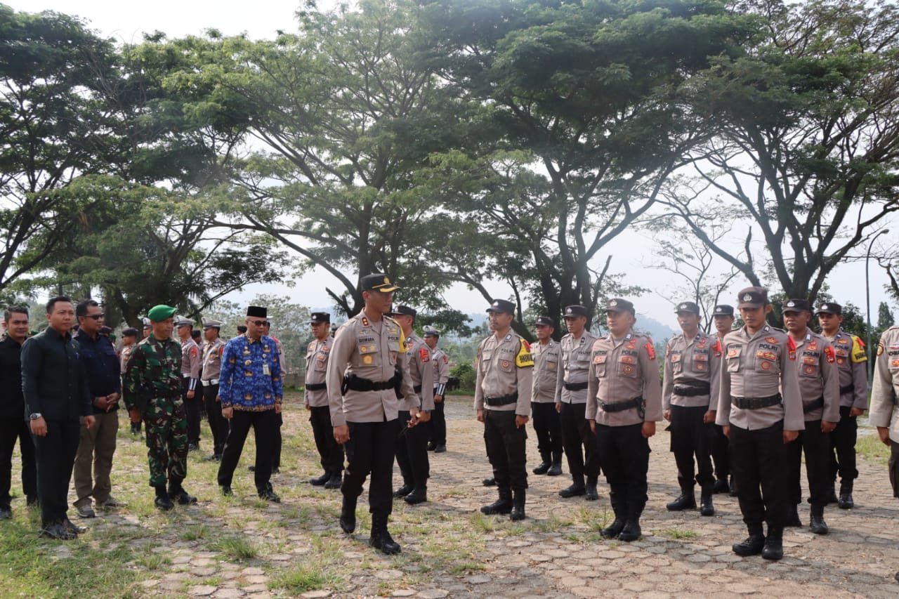 Siap Amankan Pemilu 2024, Polres Tanggamus Sinergi Gelar Pasukan Operasi Mantap Brata