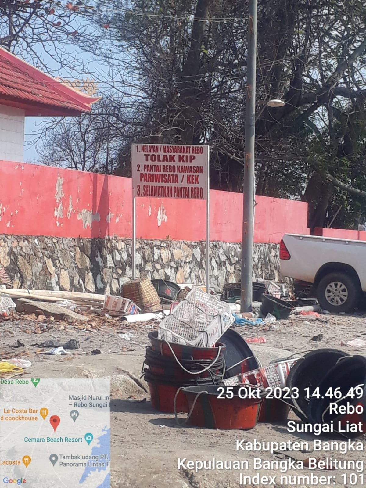 Meski Sudah Ada Larangan Untuk Menambang Aktivitas Tambang Timah di Perairan Pantai Rebo Masih Tetap Beroperasi
