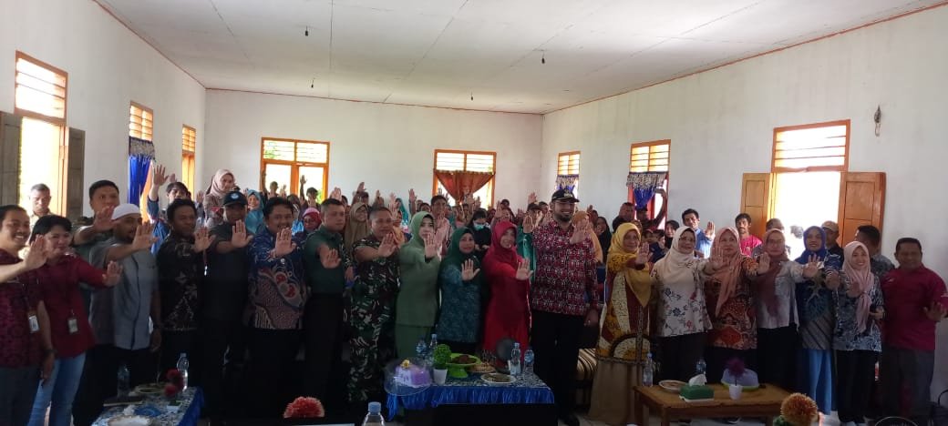 Danramil 1509-01/ Bacan Hadiri Grebek Stunting di Desa Bibinoi Kecamatan Bacan Timur Tengah