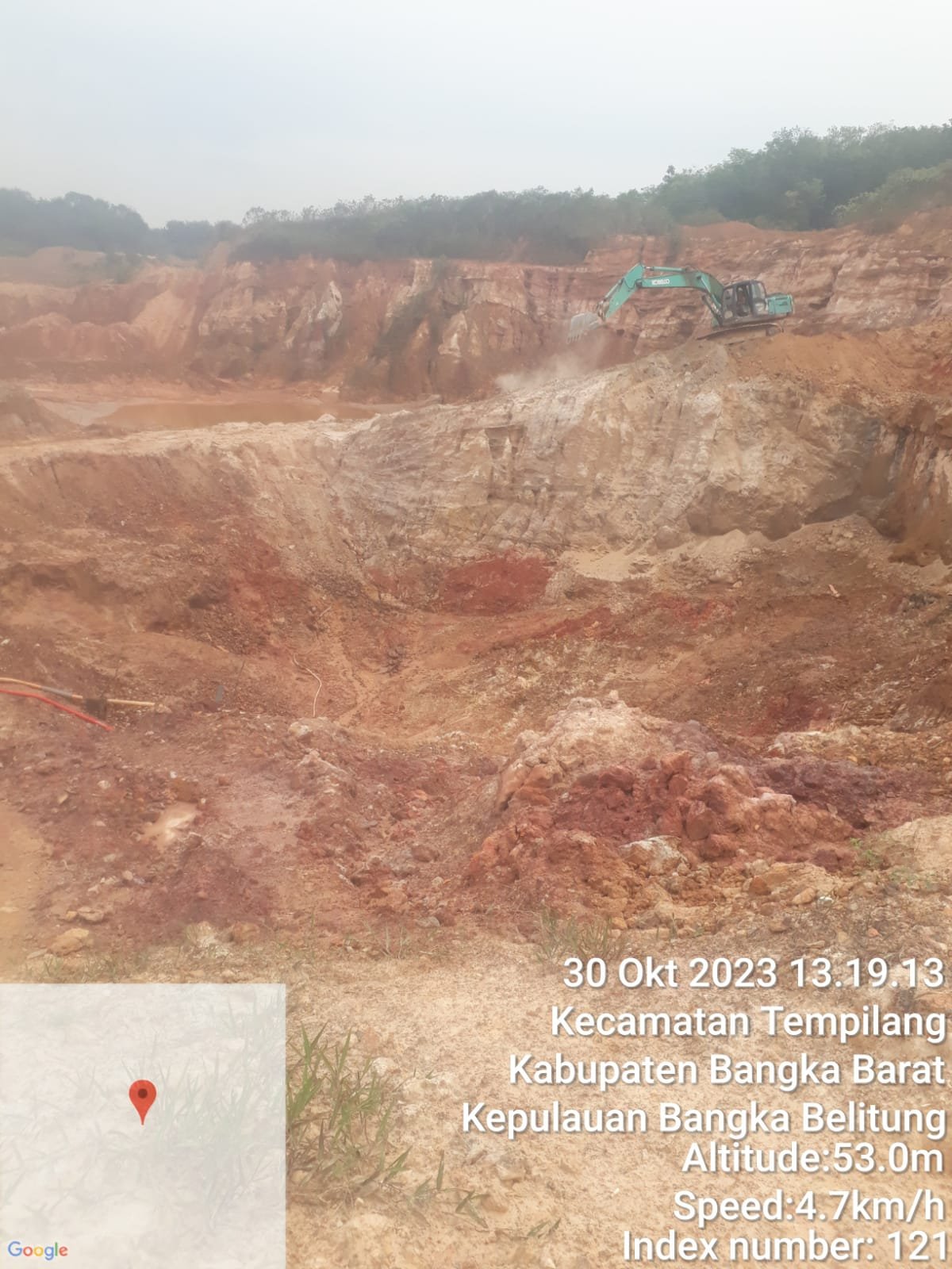 Aktivitas Tambang Timah Diduga Illegal di Bukit Sengiri Tempilang Diduga Pengurus Bernama(BK)