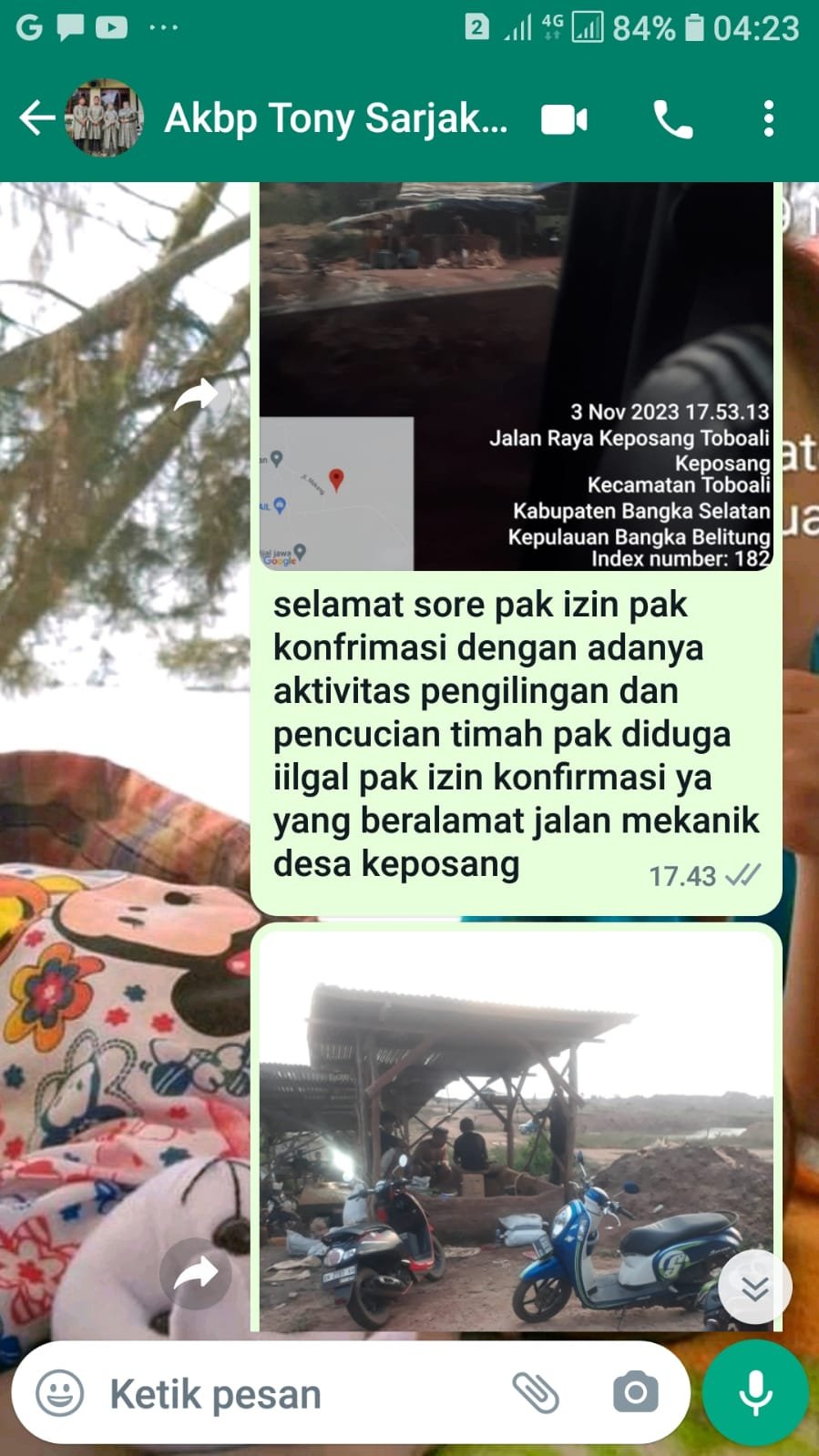 Pencucian (Lobi) Timah Jalan Mekanik Desa Keposang Tanpa Tersentuh APH