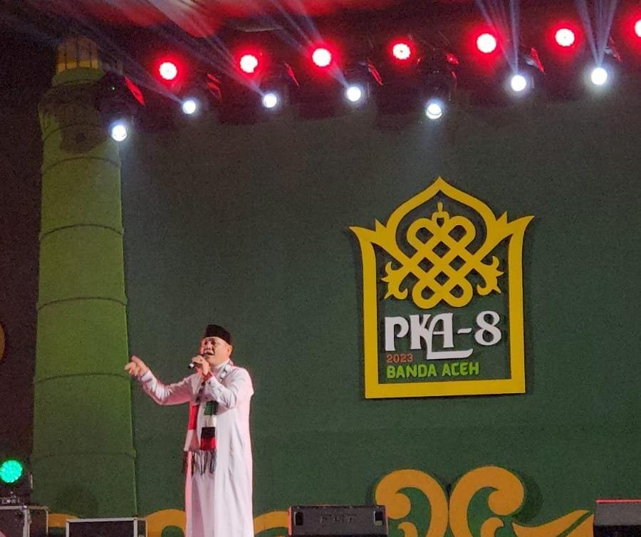 Teuku Muhammad Yunus Memberikan tousiah di acara PKA dalam agenda menggalang Donasi Untuk rakyat Palestina