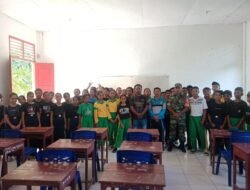 Babinsa Desa Tawa Kecamatan Bacan Timur Tengah Berikan Materi PBB, PPM Dan Sosialisasi Pencegahan Bullying di Sekolah SMP Nurul Hasan Tawa