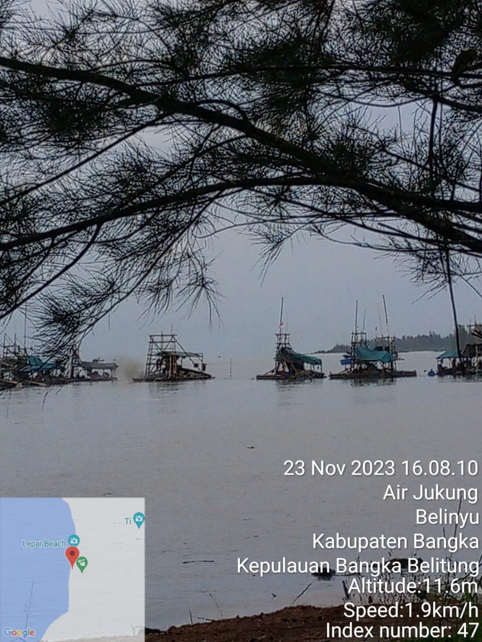 Aktivitas Tambang Timah di Pantai Lepar APH Tutup Mata