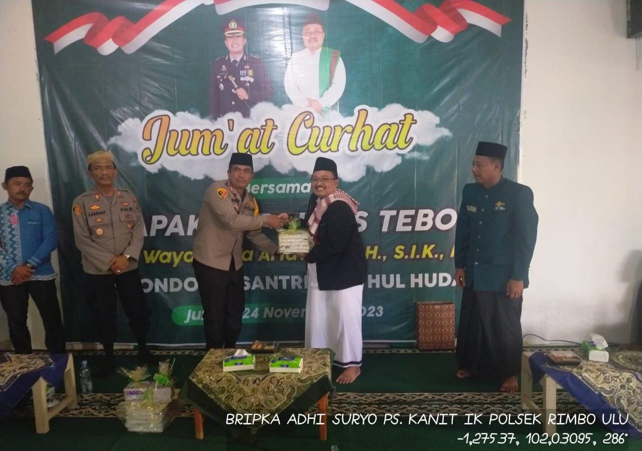 Kegiatan Jum,at Curhat di Ponpers Fathul Huda Kec.Rimbo Ulu