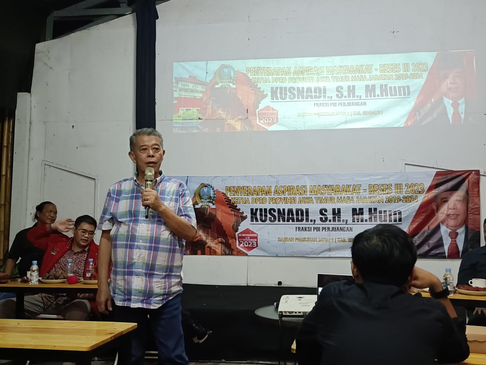 Ketua DPRD Jatim Fraksi PDIP Kusnadi., S. H., M. Hum., Paparkan Penyerapan Masyarakat Reses III 2023