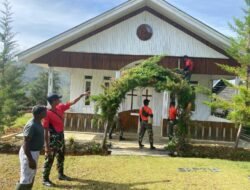 HUT ke-60, Satgas Pamrahwan Yonif 721/Makkasau Karya Bakti