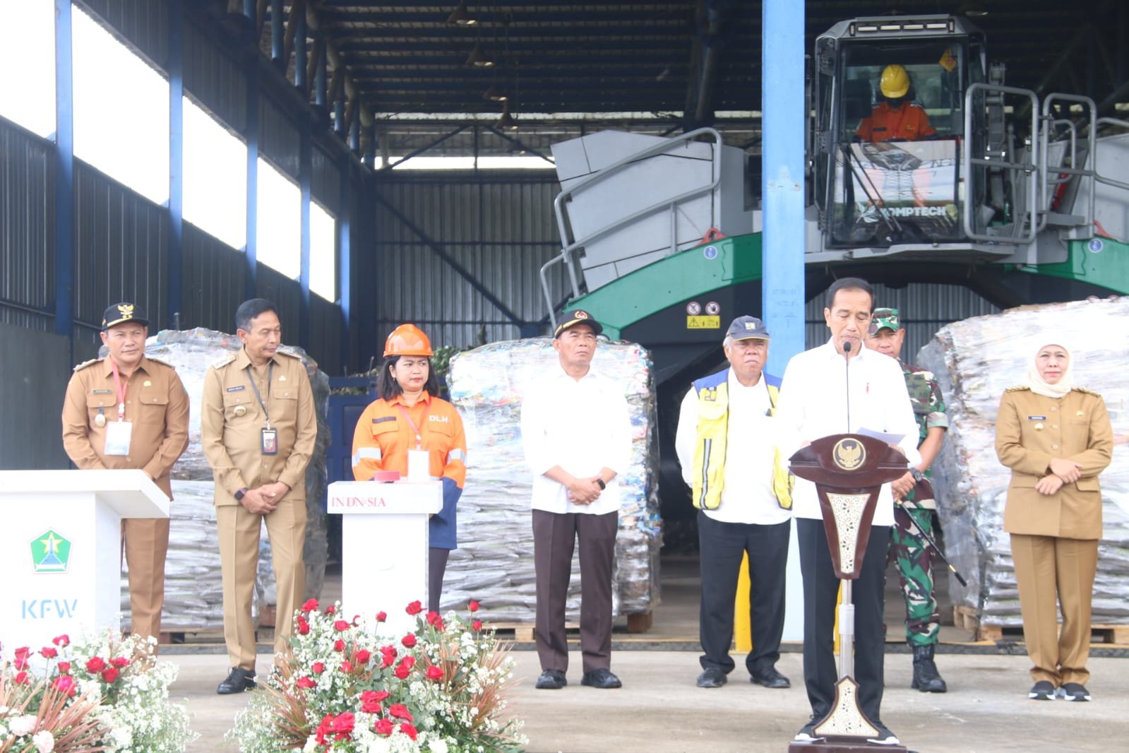 Presiden Jokowi Resmikan TPA Griya Mulyo Jabon