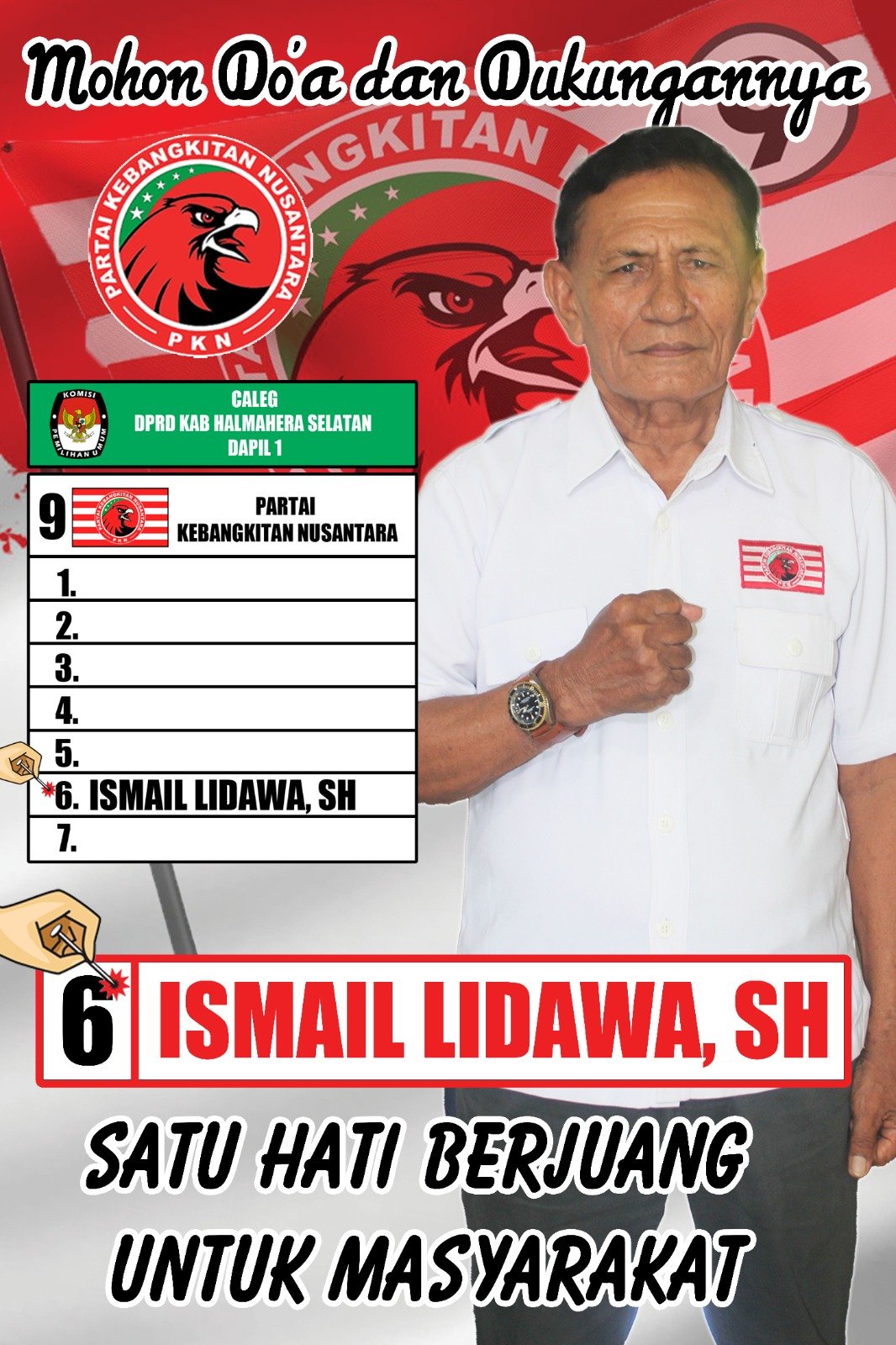 Sosok Ismail Lidawa Calon Anggota DPRD Dapil 1. Bacan Kabupaten Halmahera Selatan