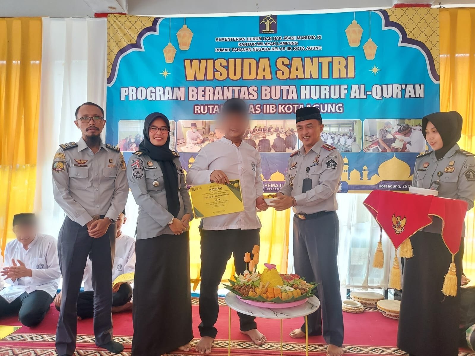Berantas Buta Huruf AL-QURAN, Rutan KOTA AGUNG Wisuda 56 Santri